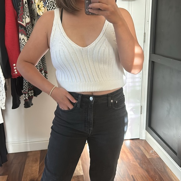 Zara ribbed Knit Cropped Tank. Size M - Picture 7 of 7